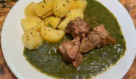 Moravský vrabec, špenát, brambory